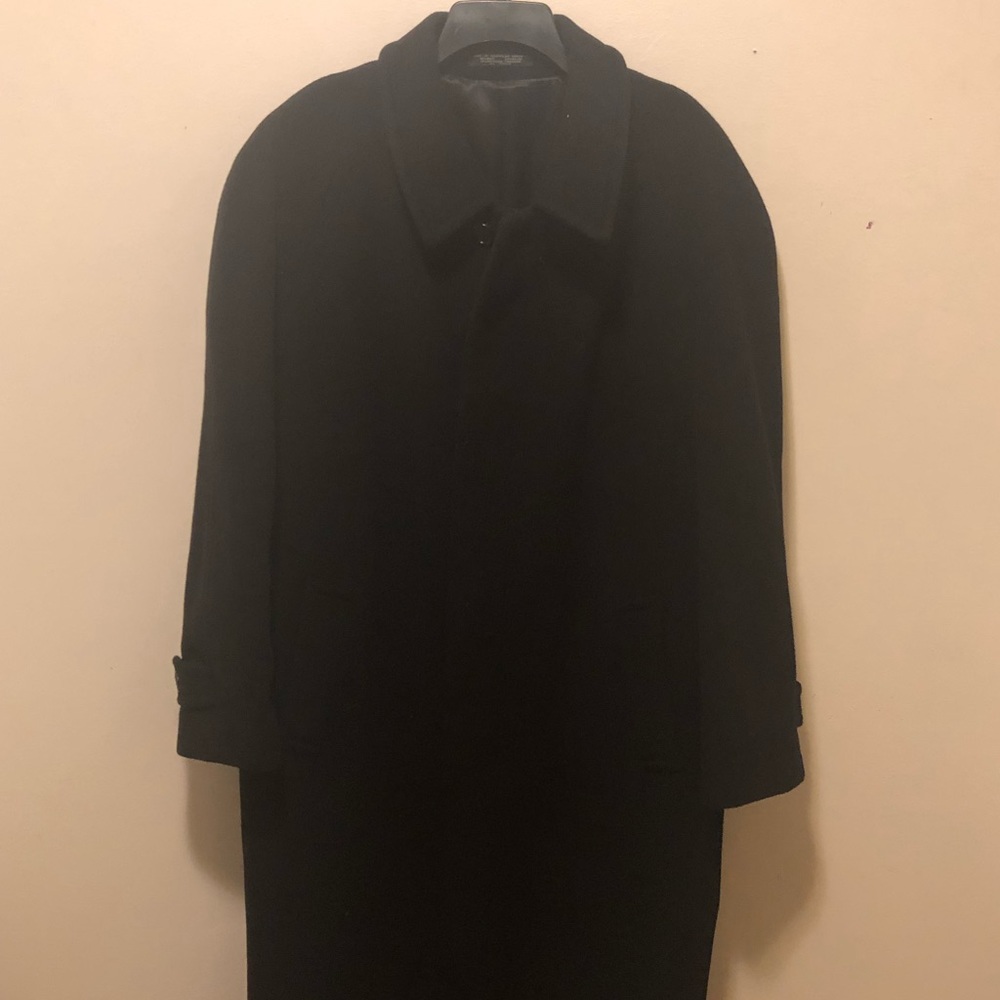 Full Length Black Wool & Cashmere Coat